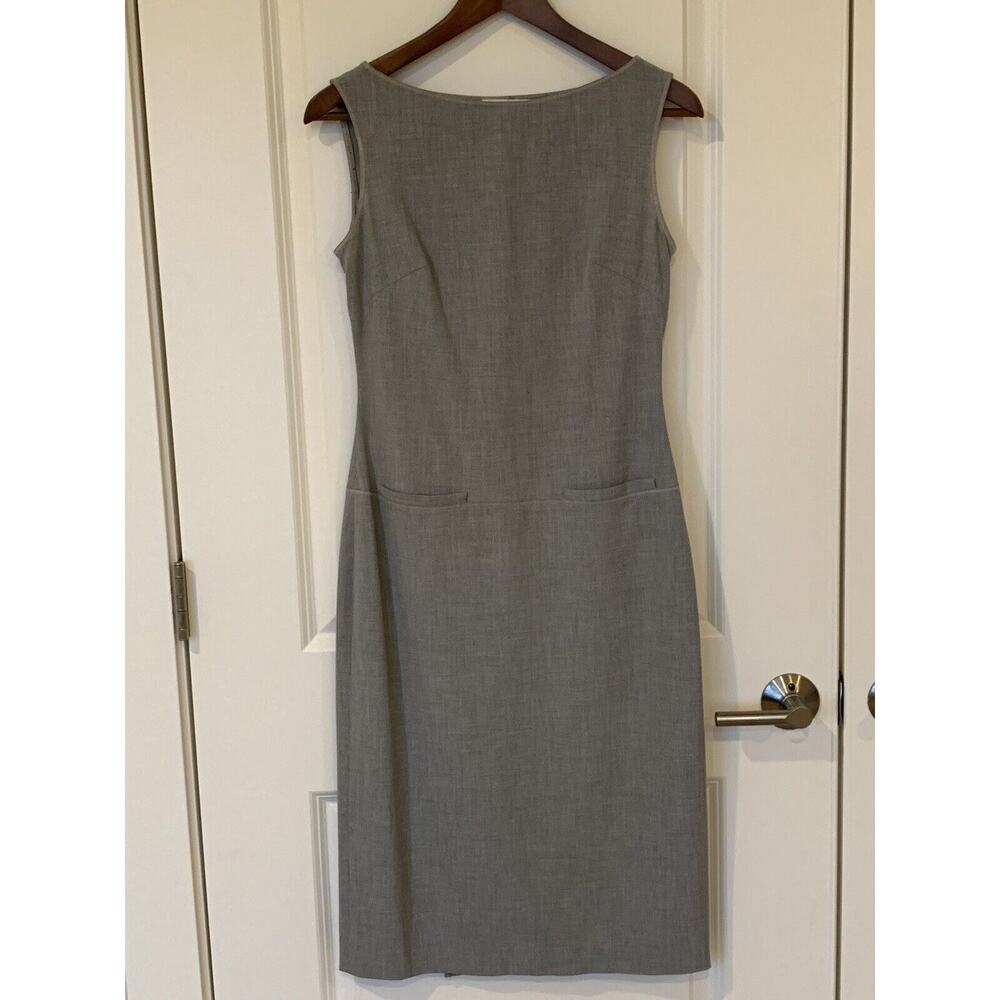 Tahari Womens Gray Sleeveless Suit Dress Light Size 4